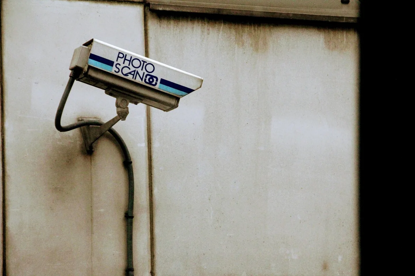 Security camera above a business entrance in Mountain View, CA